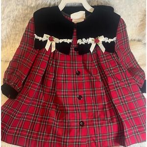 Vintage Bonnie Baby Holiday Christmas Dress Size 24 mo